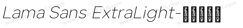 Lama Sans ExtraLight字体转换